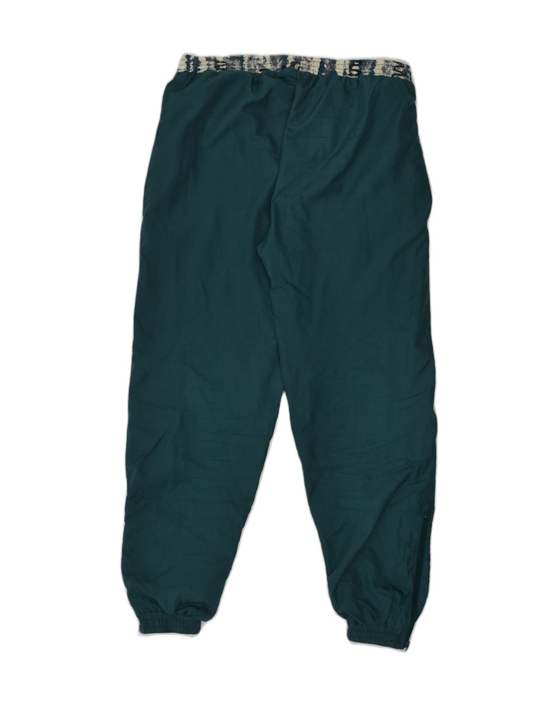 VINTAGE Mens Tracksuit Trousers Joggers Large Green Polyester | Vintage Vintage | Thrift | Second-Hand Vintage | Used Clothing | Messina Hembry 