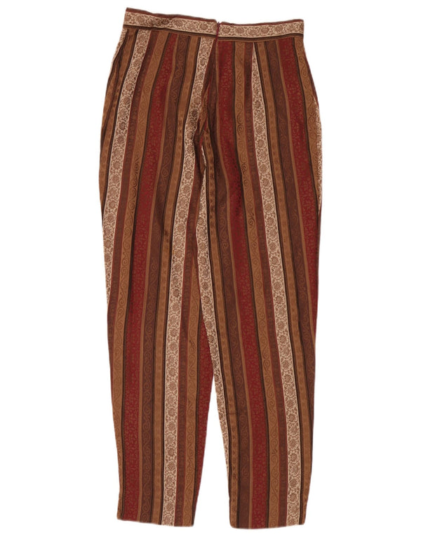 Vintage Womens Casual Trousers IT 44 Medium W26 L27 Multicoloured Striped