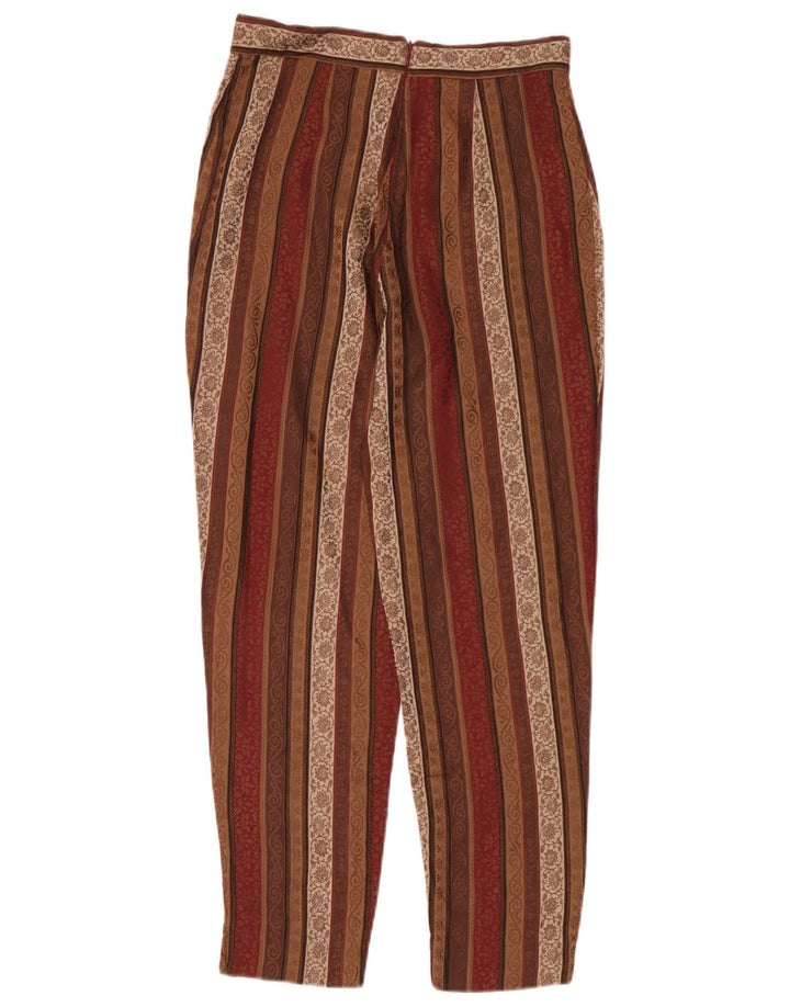Vintage Womens Casual Trousers IT 44 Medium W26 L27 Multicoloured Striped