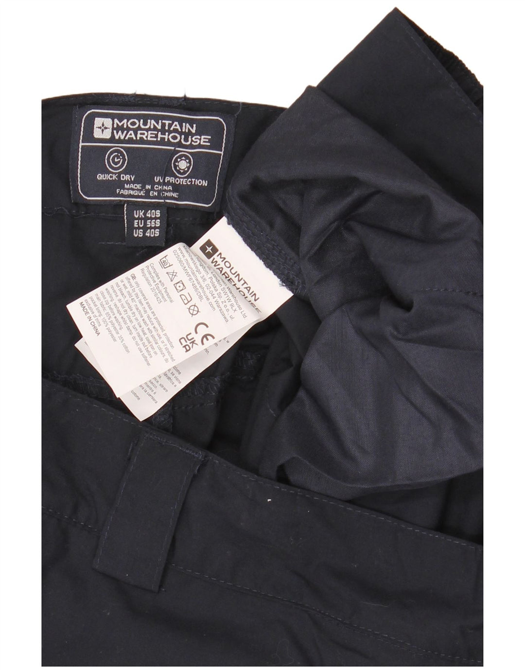 Mountain Warehouse Mens Regular Cargo Trousers W40 L30 Navy Blue Polyester