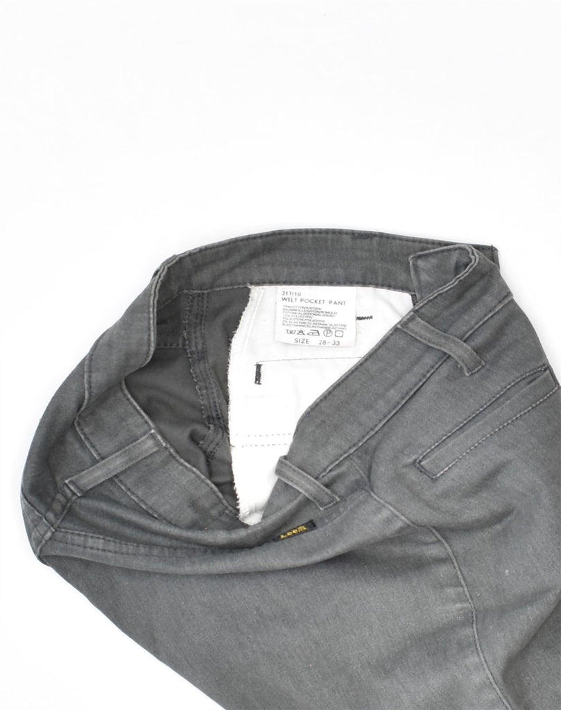 LEE Mens Straight Casual Trousers W28 L33 Grey Cotton | Vintage | Thrift | Second-Hand | Used Clothing | Messina Hembry 