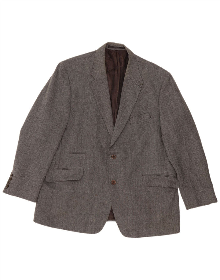 Marks & Spencer Mens Autograph 2 Button Blazer Jacket UK 46 XL Grey Wool