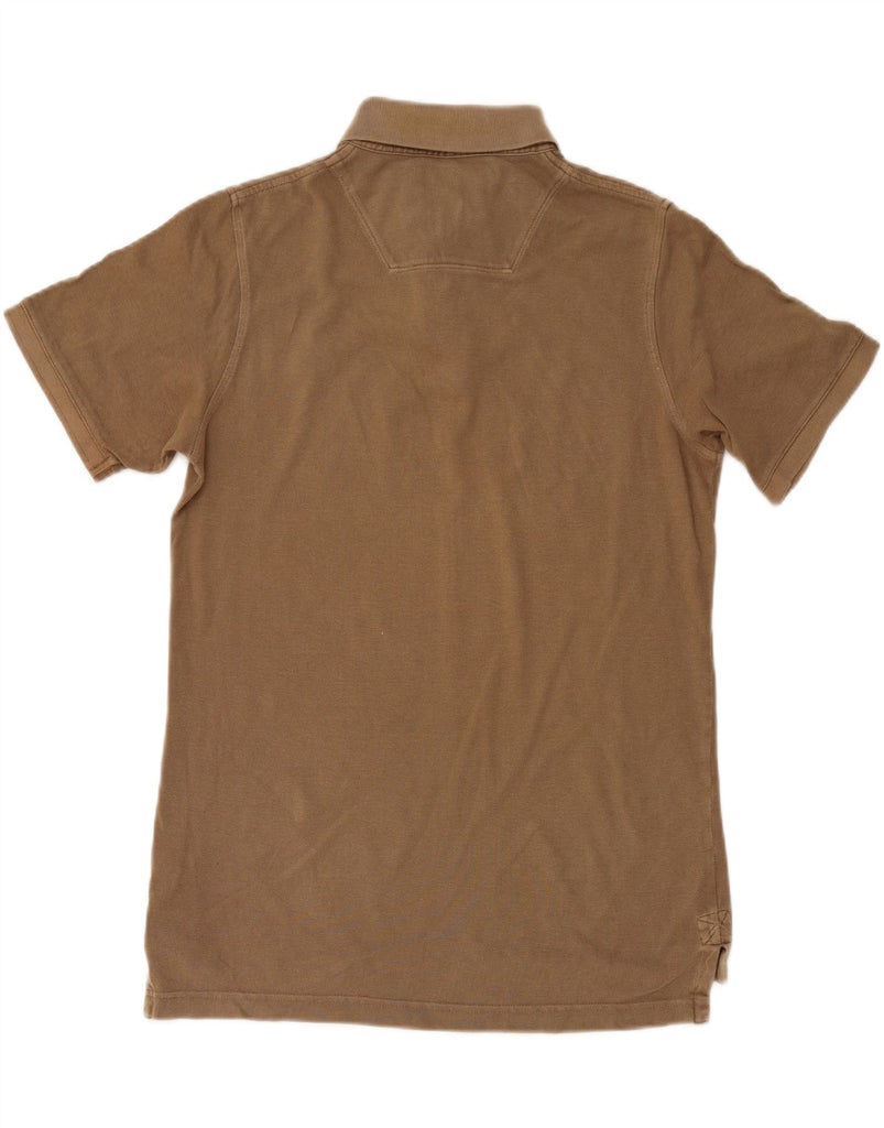 TIMBERLAND Mens Earthkeepers Slim Fit Polo Shirt Small Beige Cotton Vintage Timberland and Second-Hand Timberland from Messina Hembry 