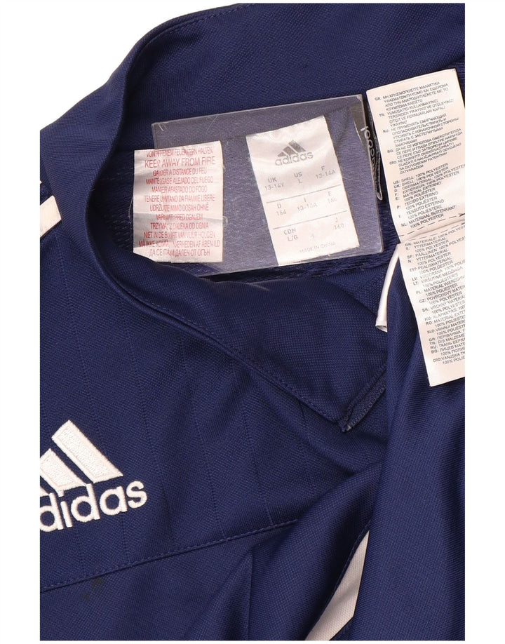ADIDAS Boys Climacool Pullover Tracksuit Top 13-14 Years Navy Blue