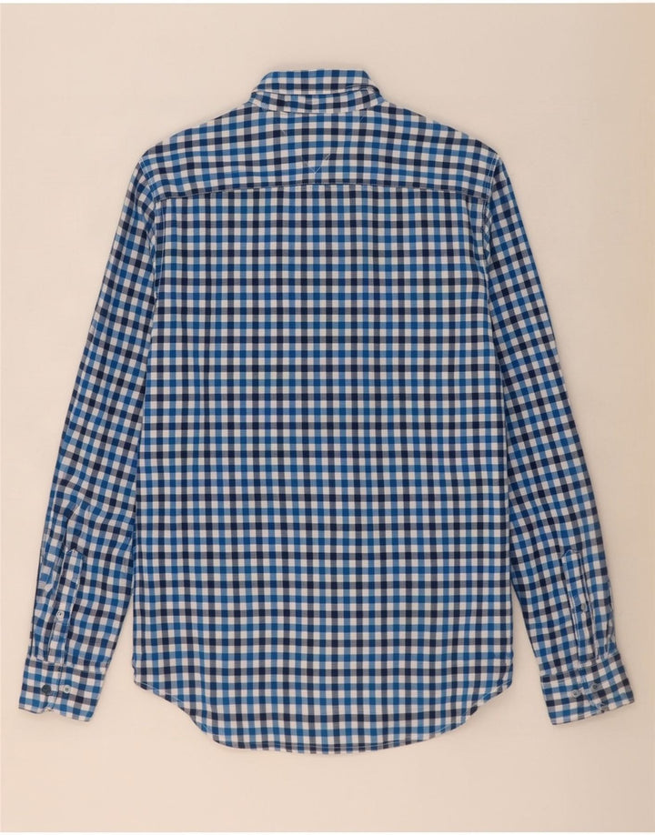Tommy Hilfiger Mens New York Fit Shirt Medium Blue Gingham Cotton