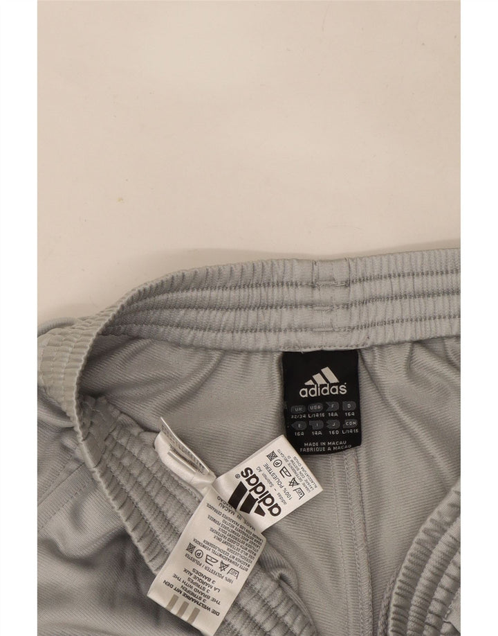 Adidas Boys Tracksuit Trousers 13-14 Years  Grey Polyester