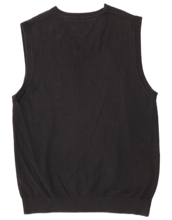 Tommy Hilfiger Mens Vest Tank Top Medium Black Cotton