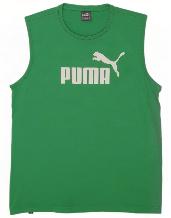 Puma Mens Graphic Vest Top Large Green