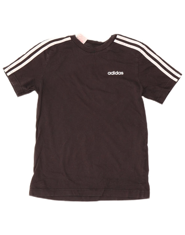 Adidas Boys T-Shirt Top 11-12 Years Black Cotton