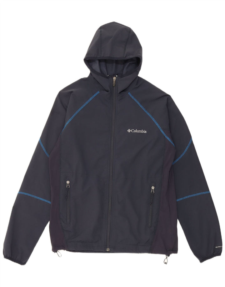 Columbia Mens Omni-Shield Hooded Tracksuit Top Jacket Medium Navy Blue