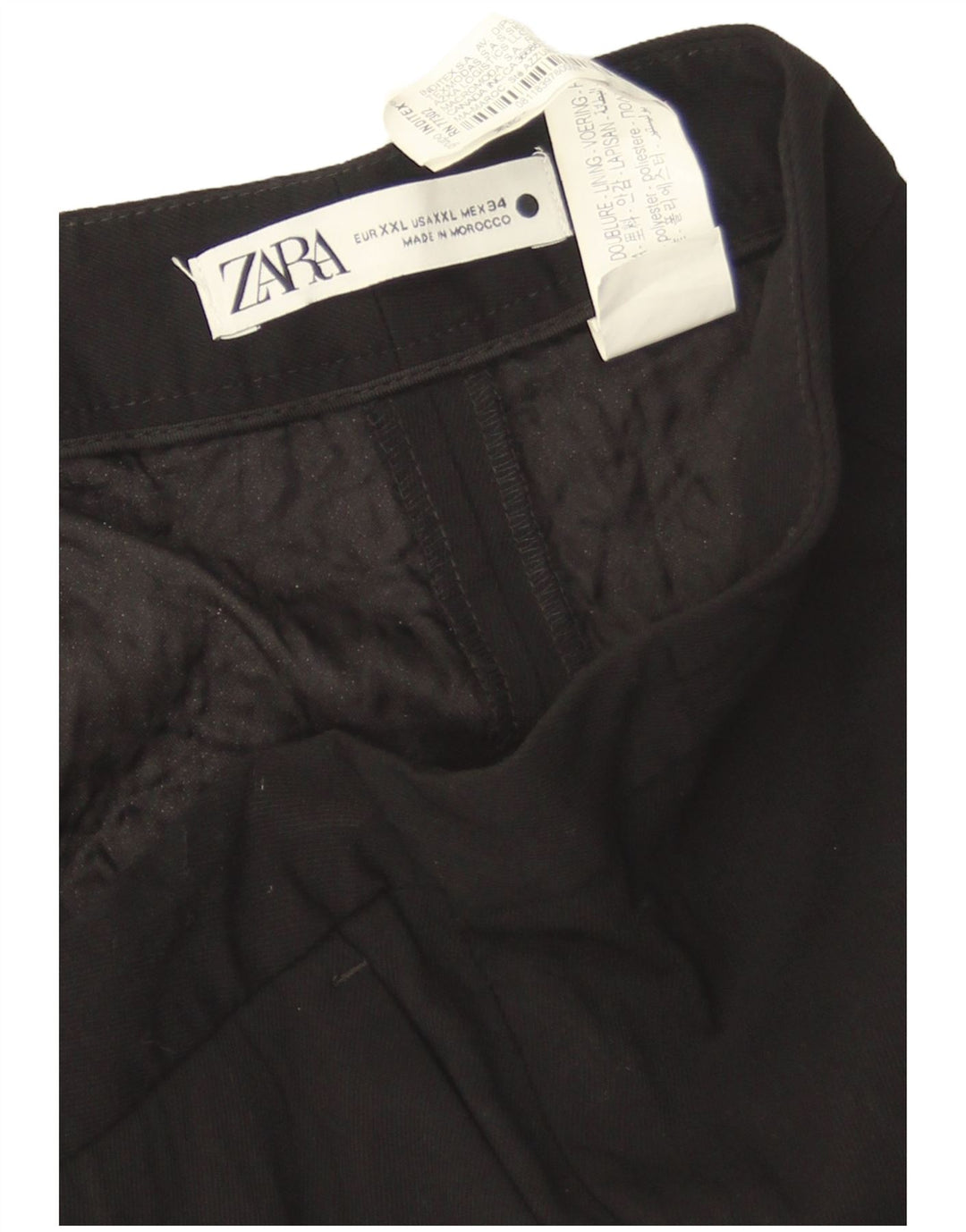 Zara Womens Bootcut Casual Trousers 2XL W42 L31 Black Polyester