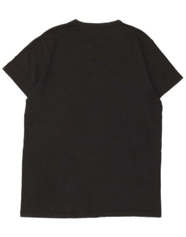 Emporio Armani Mens Graphic T-Shirt Top Large Black Cotton