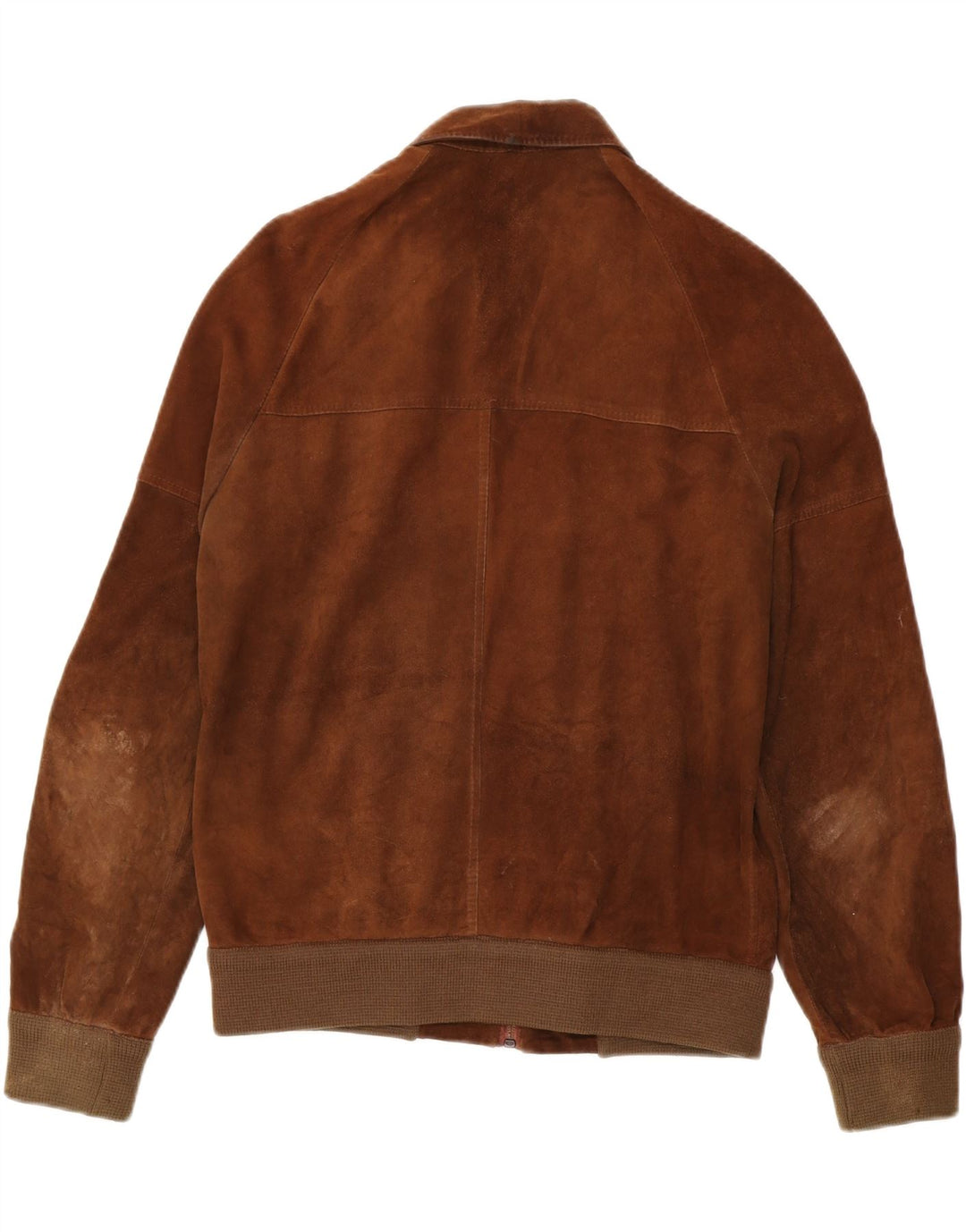 Vintage Mens Suede Bomber Jacket UK 38 Medium Brown