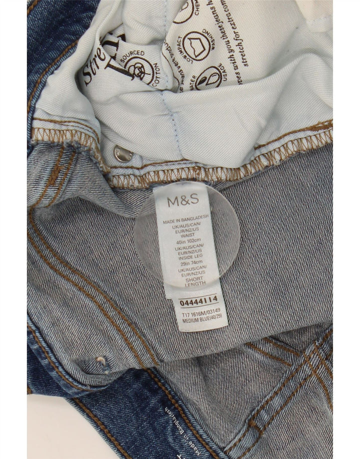 Marks & Spencer Mens Straight Jeans W40 L29 Blue Cotton