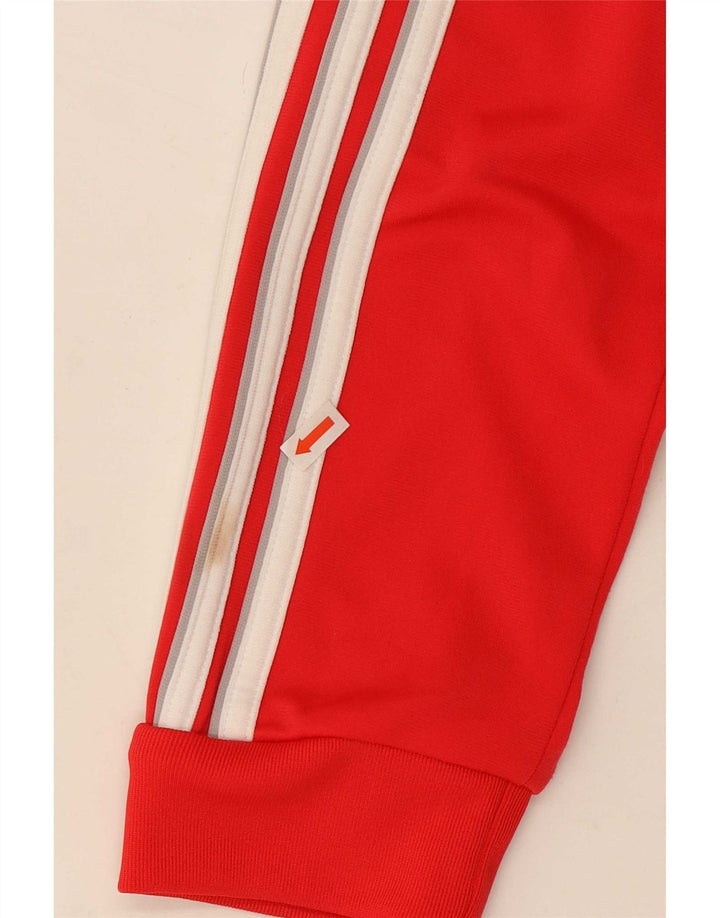 Adidas Womens Tracksuit Top Jacket UK 12 Medium Red Polyester