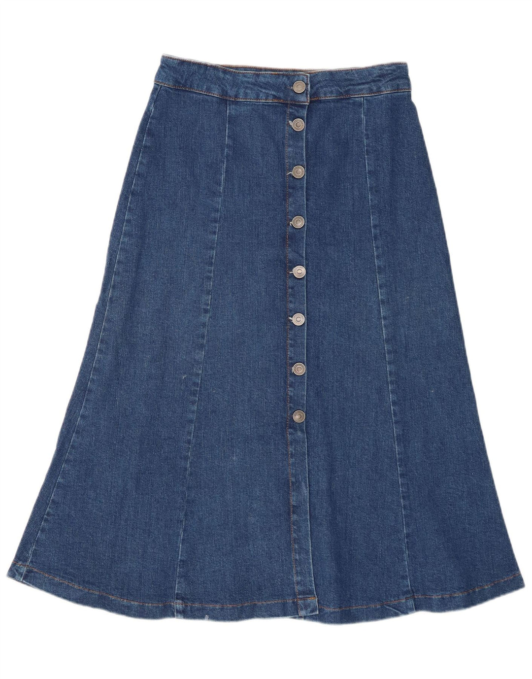 WHISTLES Womens Denim Skirt UK 10 Small W28  Blue Cotton