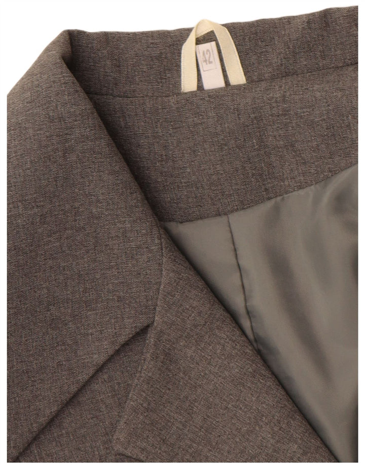 Vintage Womens Overcoat IT 42 Medium Grey