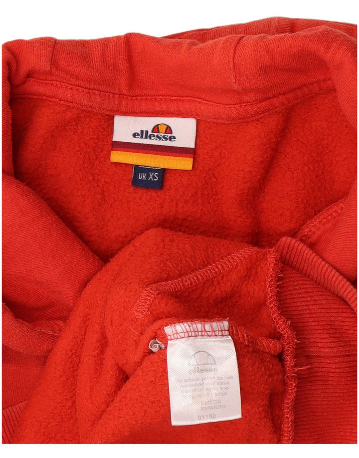 ELLESSE Mens Graphic Hoodie Jumper XS Red Cotton