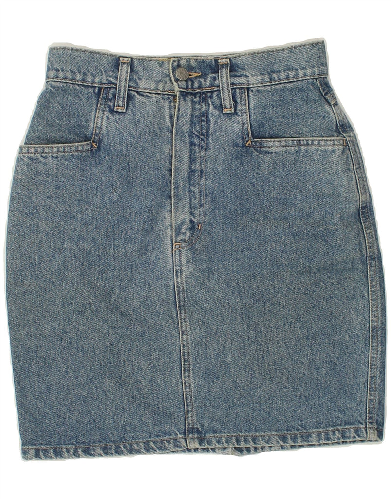 VINTAGE Womens Denim Skirt IT 36 XS W25 Blue Cotton | Vintage Vintage | Thrift | Second-Hand Vintage | Used Clothing | Messina Hembry 