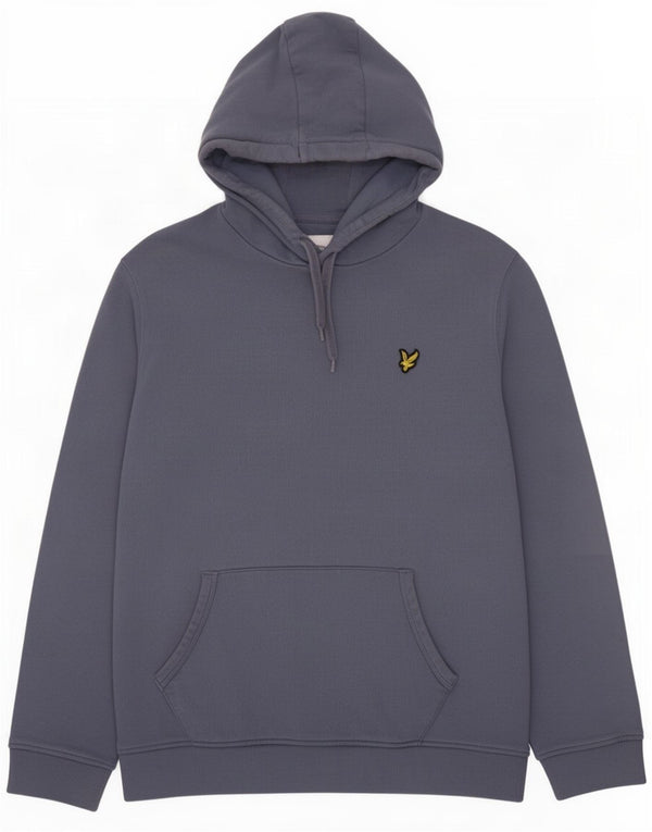 Lyle & Scott Mens Hoodie Jumper Large Navy Blue Cotton