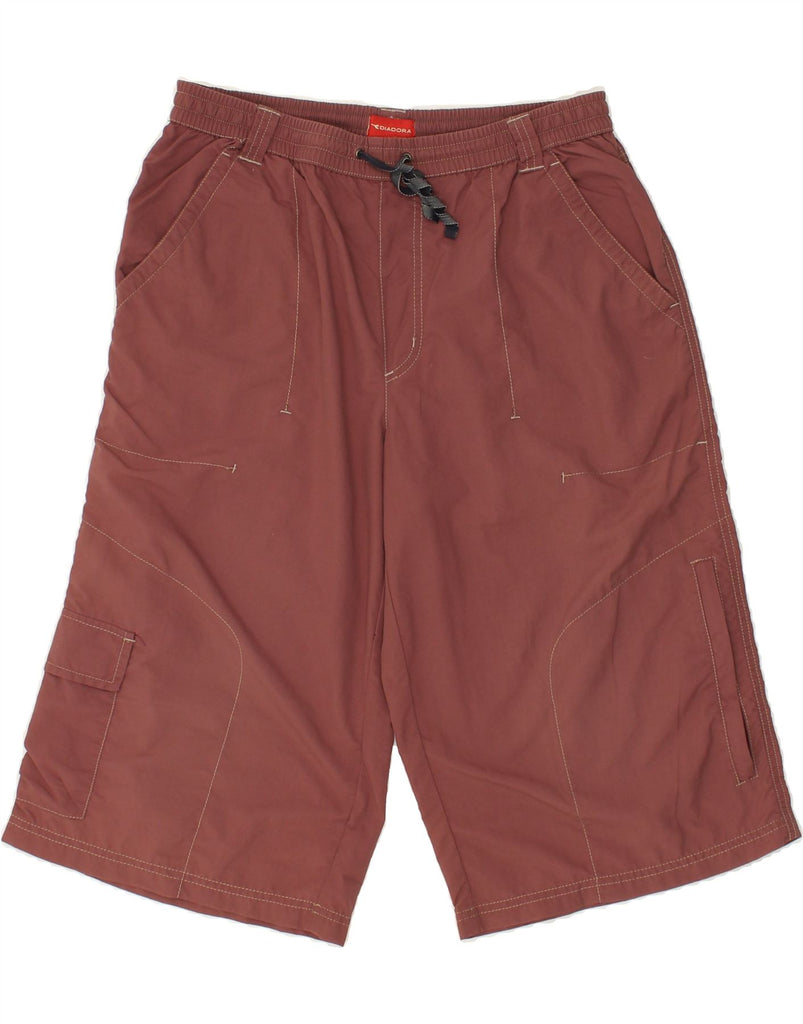 DIADORA Mens Cargo Shorts Medium W30 Maroon Polyamide Vintage Diadora and Second-Hand Diadora from Messina Hembry 