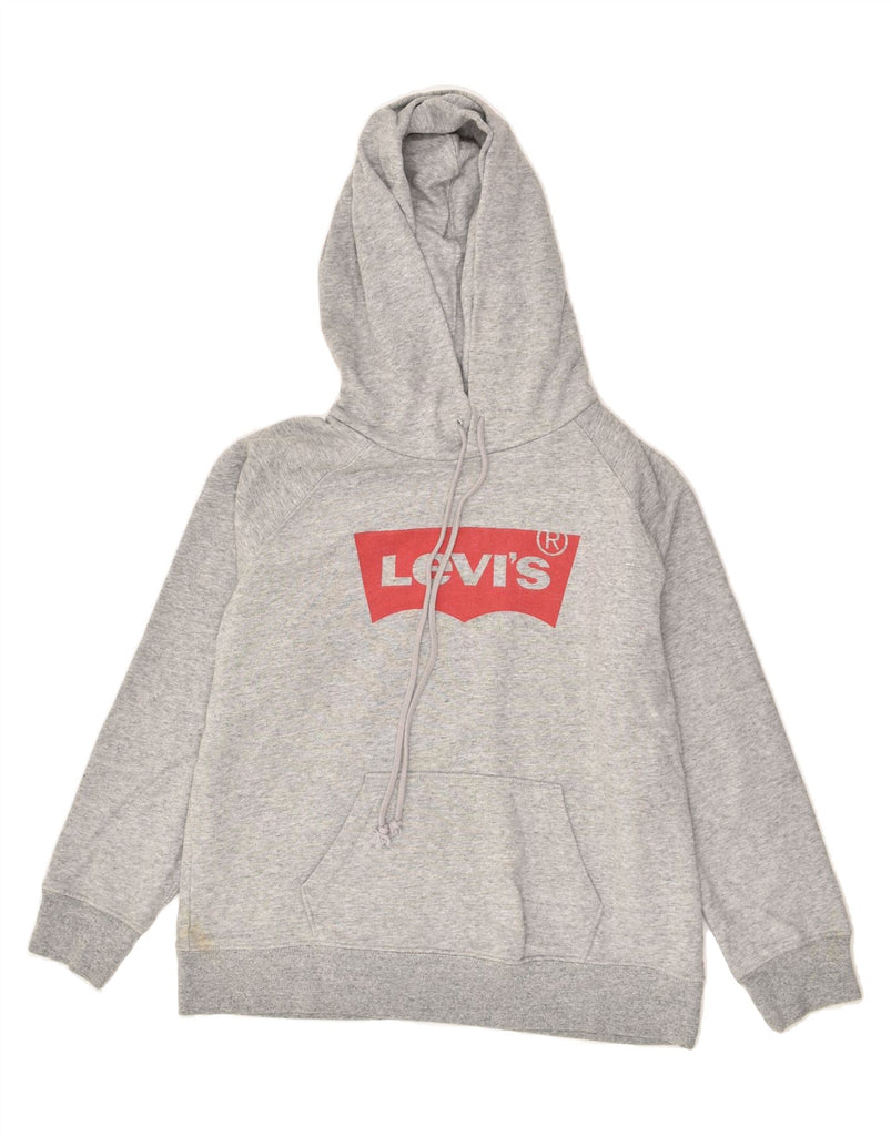 LEVI'S Mens Graphic Hoodie Jumper Medium Grey Cotton | Vintage Levi's | Thrift | Second-Hand Levi's | Used Clothing | Messina Hembry 