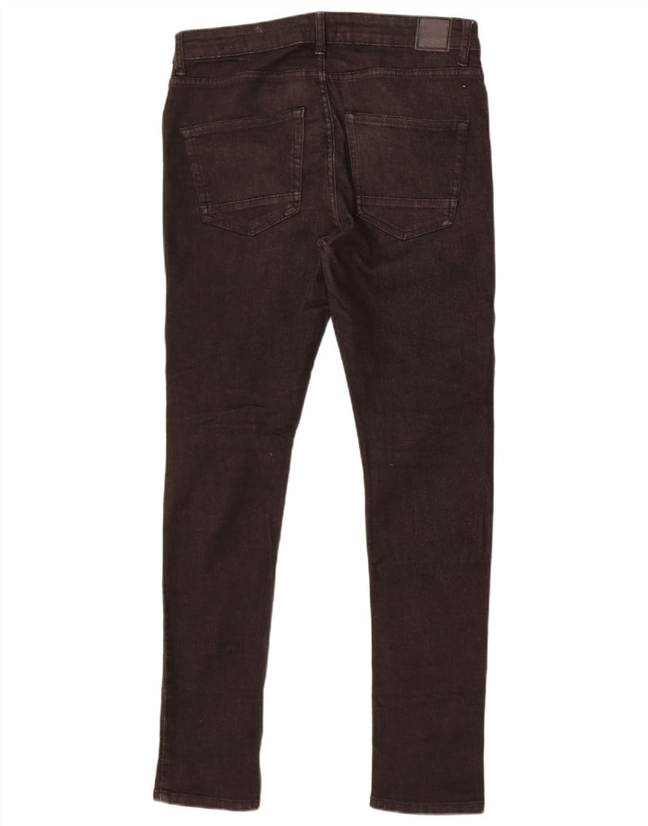 Bench Mens Skinny Jeans W32 L32 Black Cotton