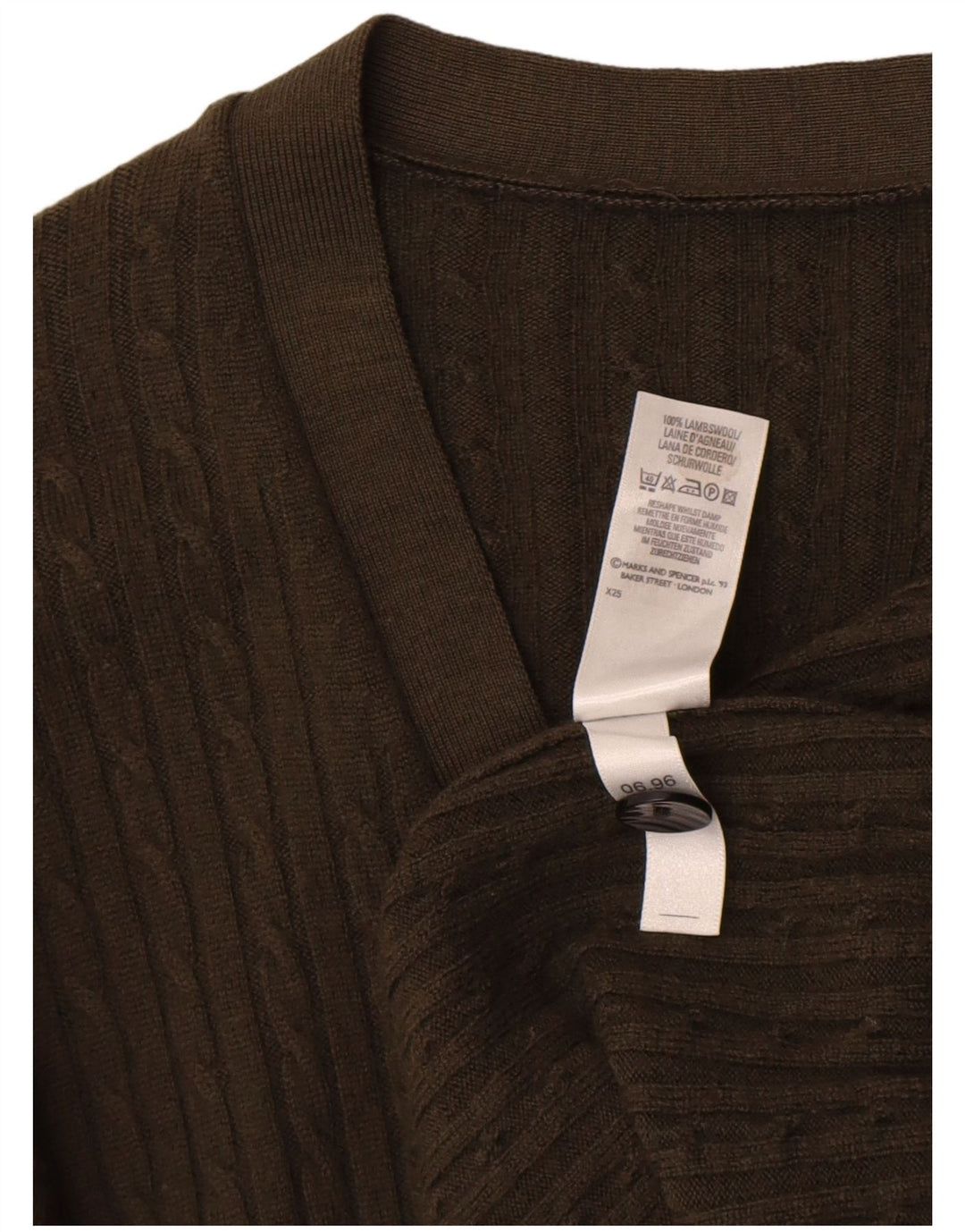 Marks & Spencer Womens St. Michael Cardigan Sweater UK 14 Large Khaki