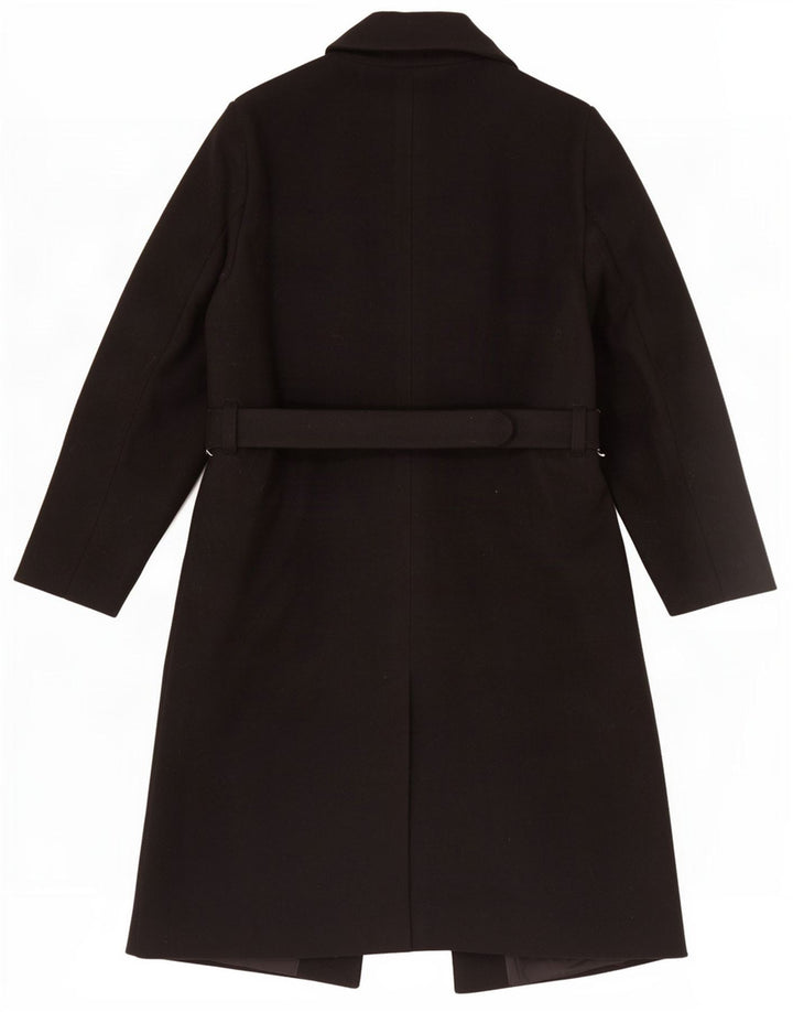 Marks & Spencer Womens Overcoat UK 16 Large Black Polyester