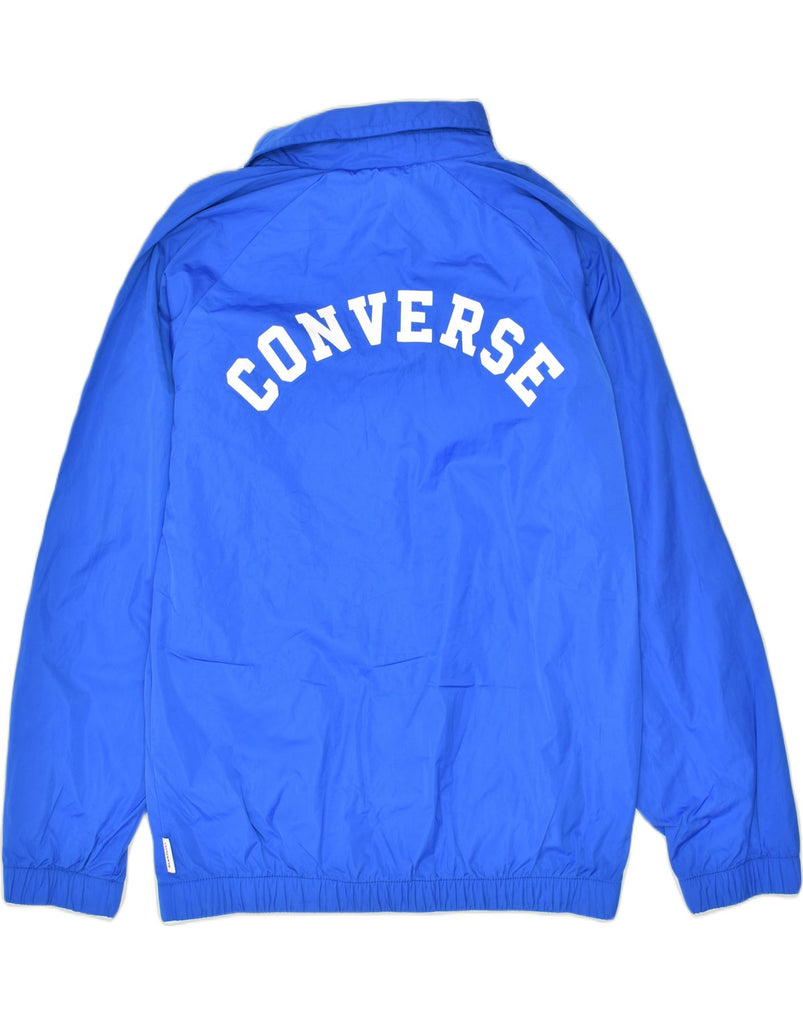 CONVERSE Boys Graphic Bomber Jacket 10-11 Years Medium Blue Nylon | Vintage | Thrift | Second-Hand | Used Clothing | Messina Hembry 