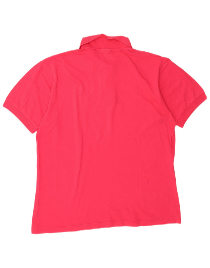 Sergio Tacchini Mens Polo Shirt Large Pink Cotton