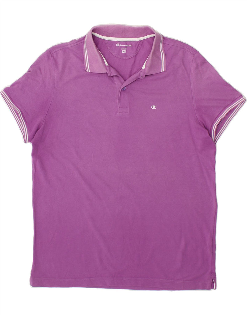 CHAMPION Mens Easy Fit Polo Shirt Medium Purple Cotton Vintage Champion and Second-Hand Champion from Messina Hembry 