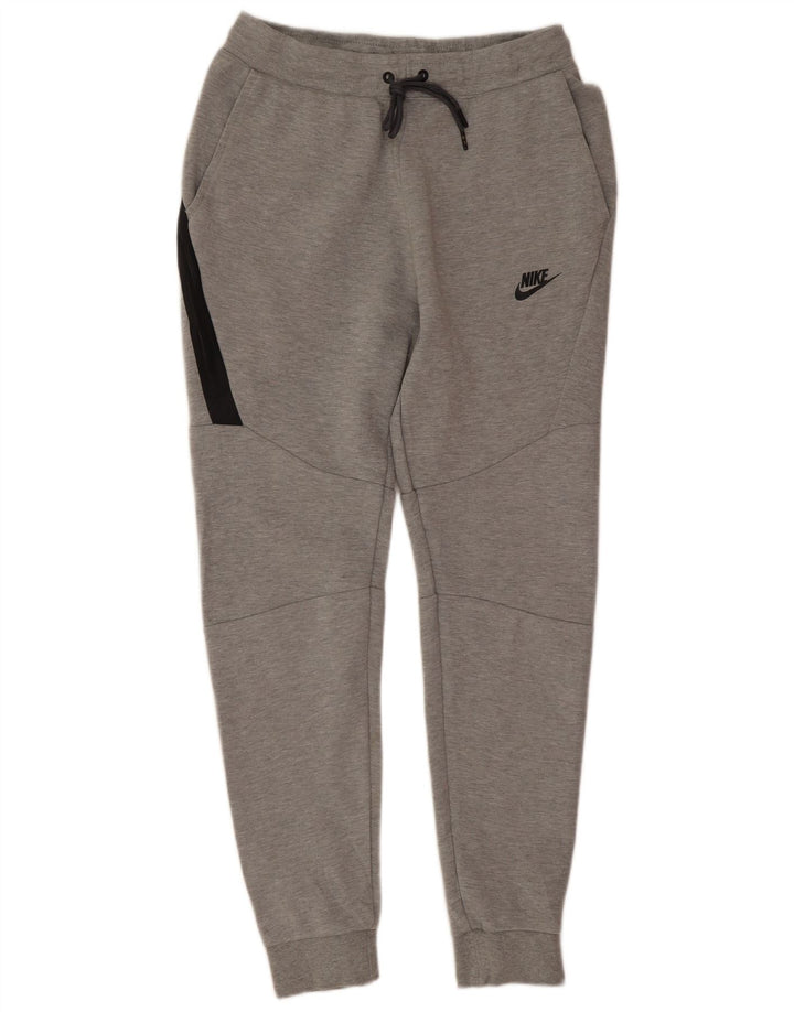 Nike Mens Tracksuit Trousers Joggers Small Grey Cotton