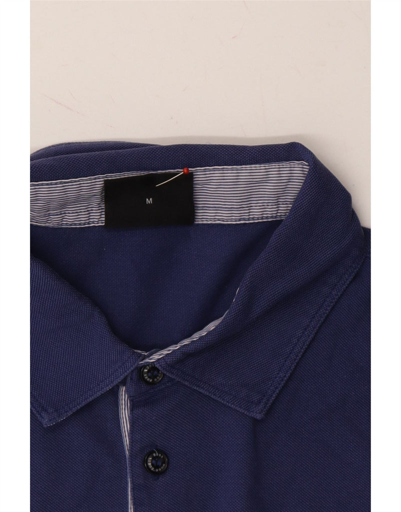 HUGO BOSS Mens Regular Fit Polo Shirt Medium Navy Blue Cotton Vintage Hugo Boss and Second-Hand Hugo Boss from Messina Hembry 