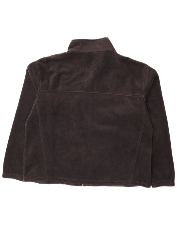 COLUMBIA Mens Fleece Jacket UK 44 2XL Black Polyester