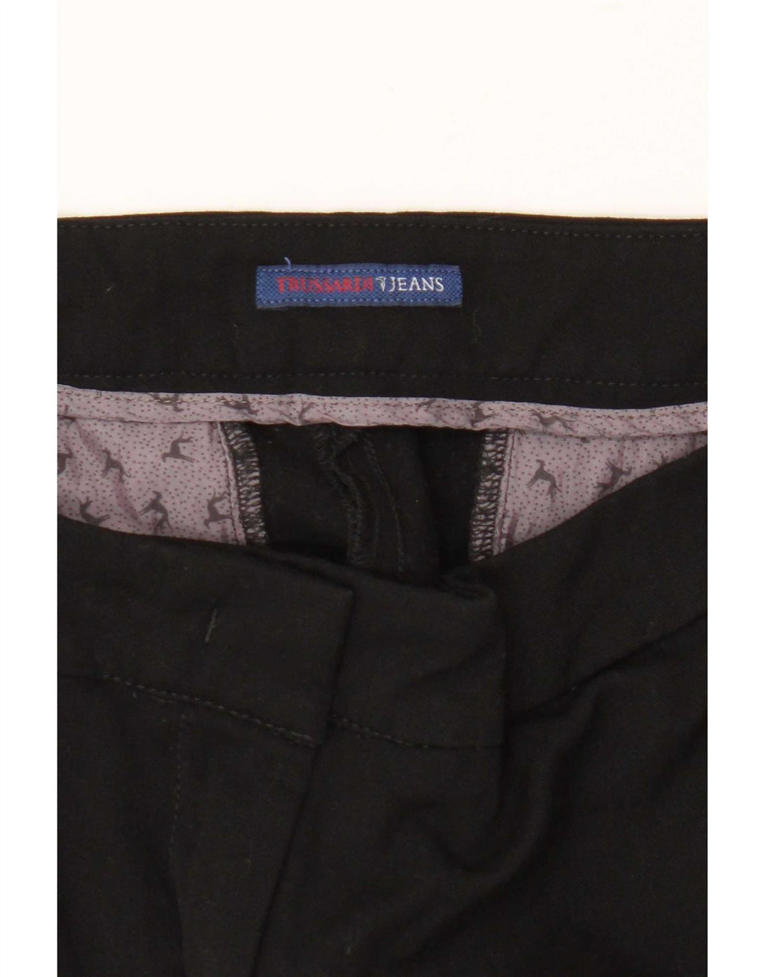 Trussardi Womens Straight Cropped Trousers W32 L26 Black
