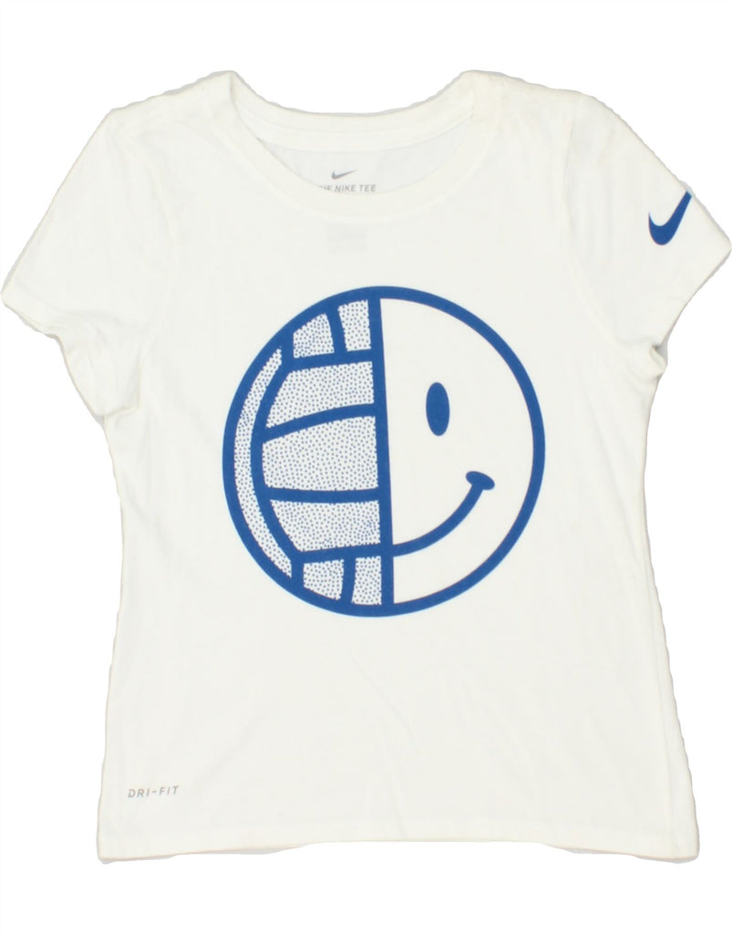 NIKE Boys Graphic T-Shirt Top 7-8 Years XS White | Vintage Nike | Thrift | Second-Hand Nike | Used Clothing | Messina Hembry 