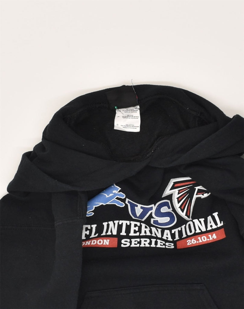 NFL TEAM APPAREL Mens Graphic Hoodie Jumper Small Black Cotton | Vintage NFL TEAM APPAREL | Thrift | Second-Hand NFL TEAM APPAREL | Used Clothing | Messina Hembry 