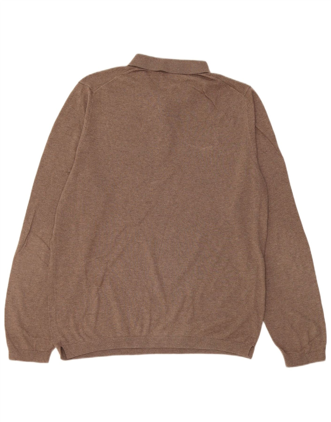 Massimo Dutti Mens Polo Neck Jumper Sweater Large Brown