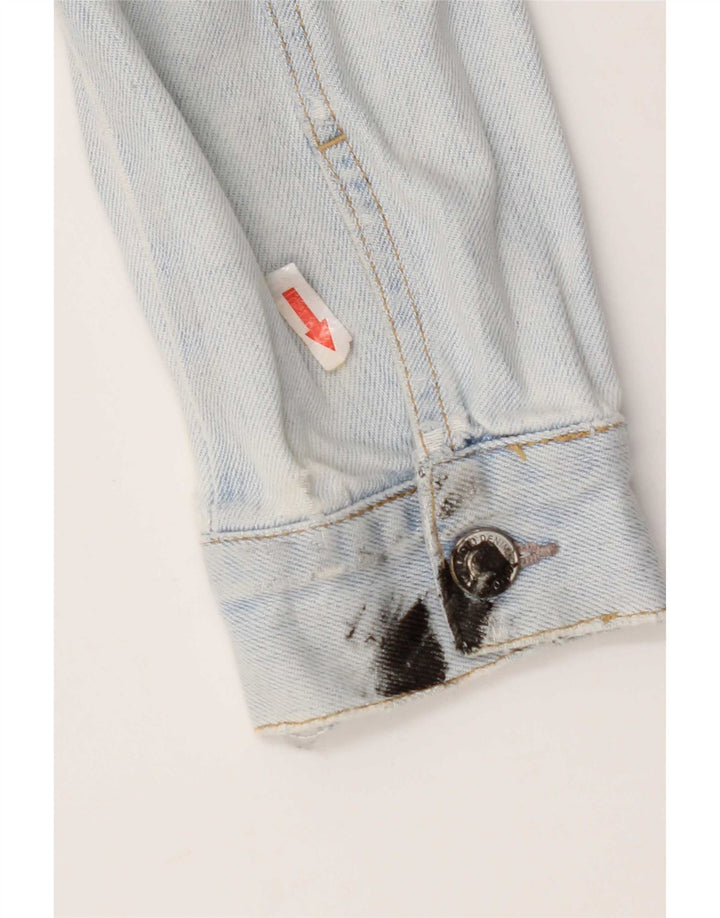 Topshop Womens Denim Jacket UK 10 Small Blue Cotton