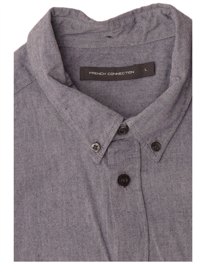 French Connection Mens Shirt Large Blue