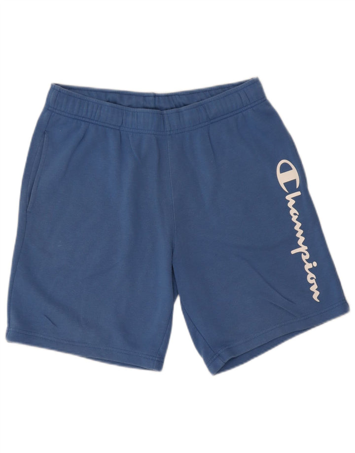 Champion Mens Graphic Sport Shorts Large  Blue Cotton