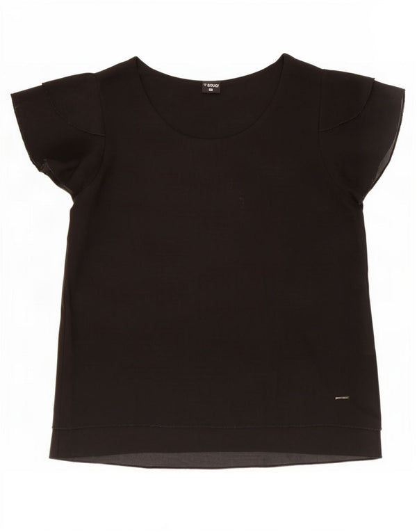 Brugi Womens Blouse Top UK 18 XL Black
