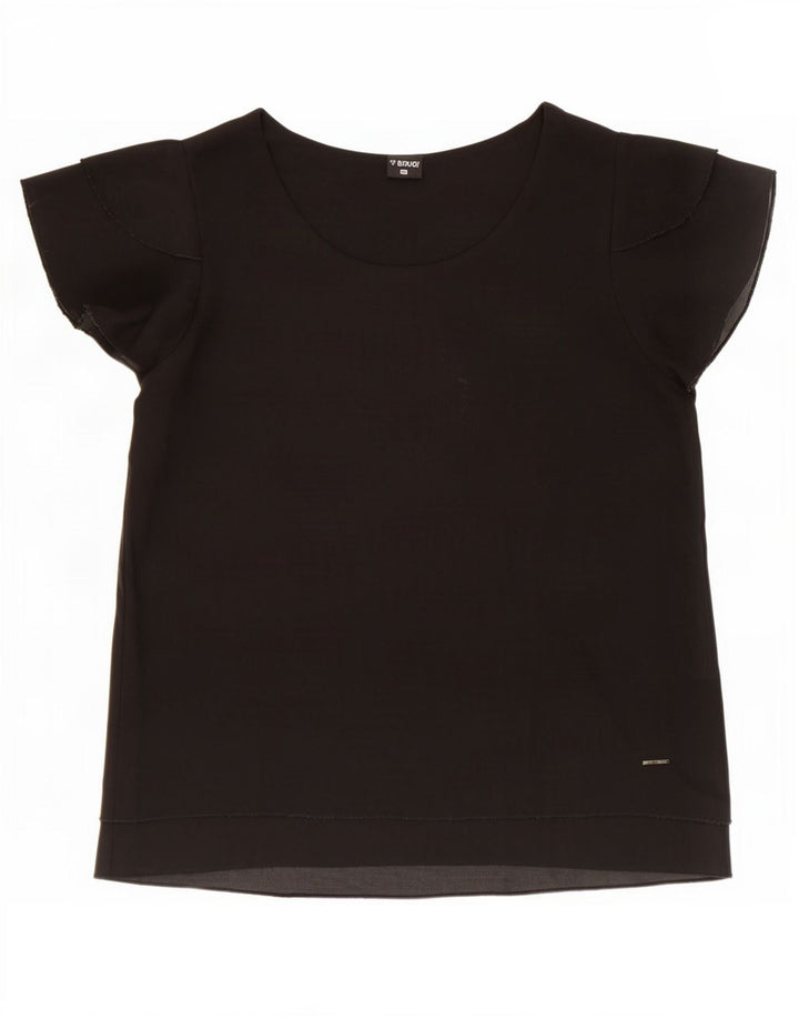 Brugi Womens Blouse Top UK 18 XL Black