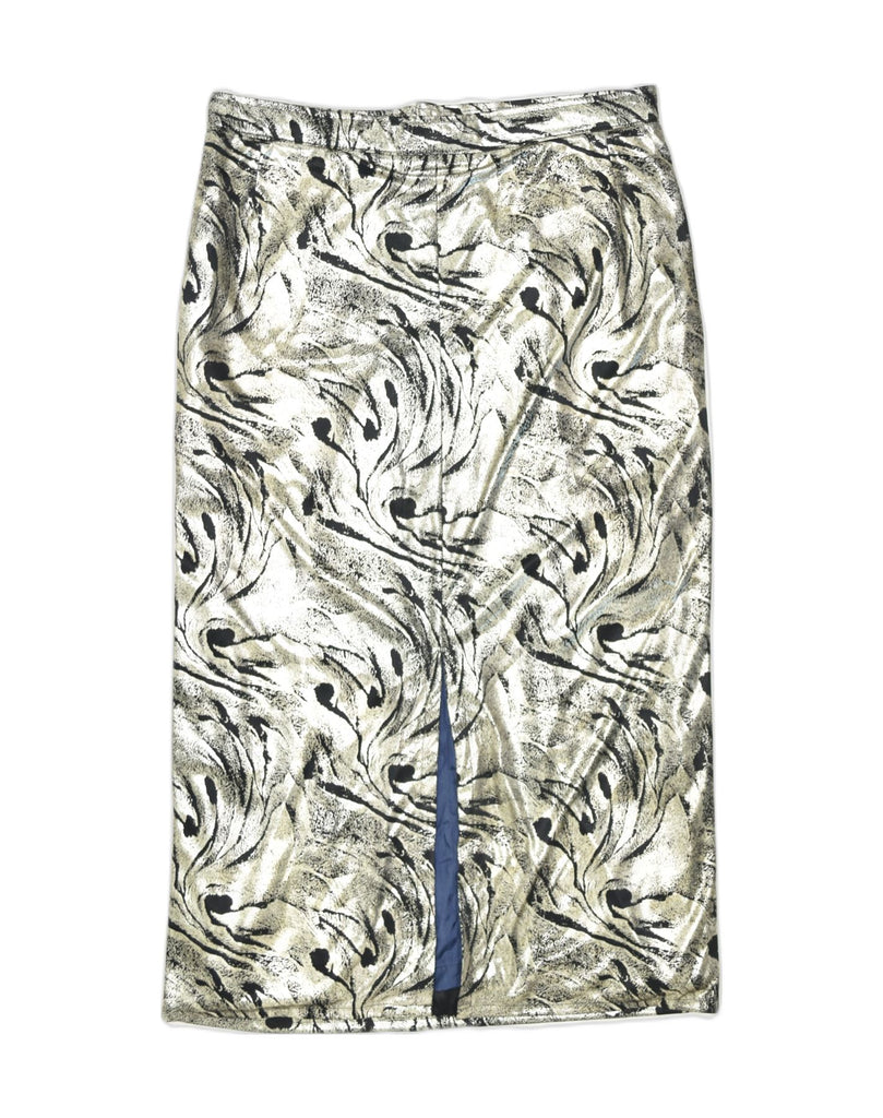 VINTAGE Womens 2 Piece Skirt Set UK 18 XL W36 Grey Animal Print Viscose | Vintage | Thrift | Second-Hand | Used Clothing | Messina Hembry 