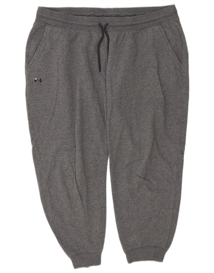 Under Armour Mens Tracksuit Trousers Joggers 2XL Grey Cotton