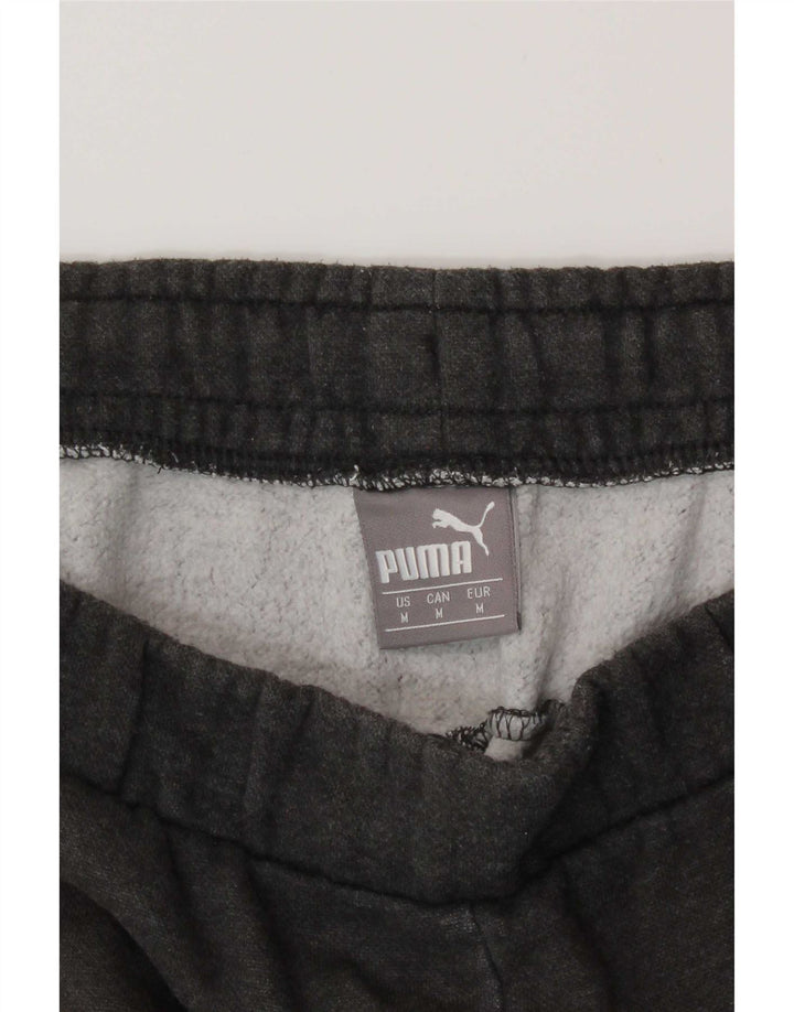 Puma Mens Tracksuit Trousers Medium Grey Colourblock Cotton
