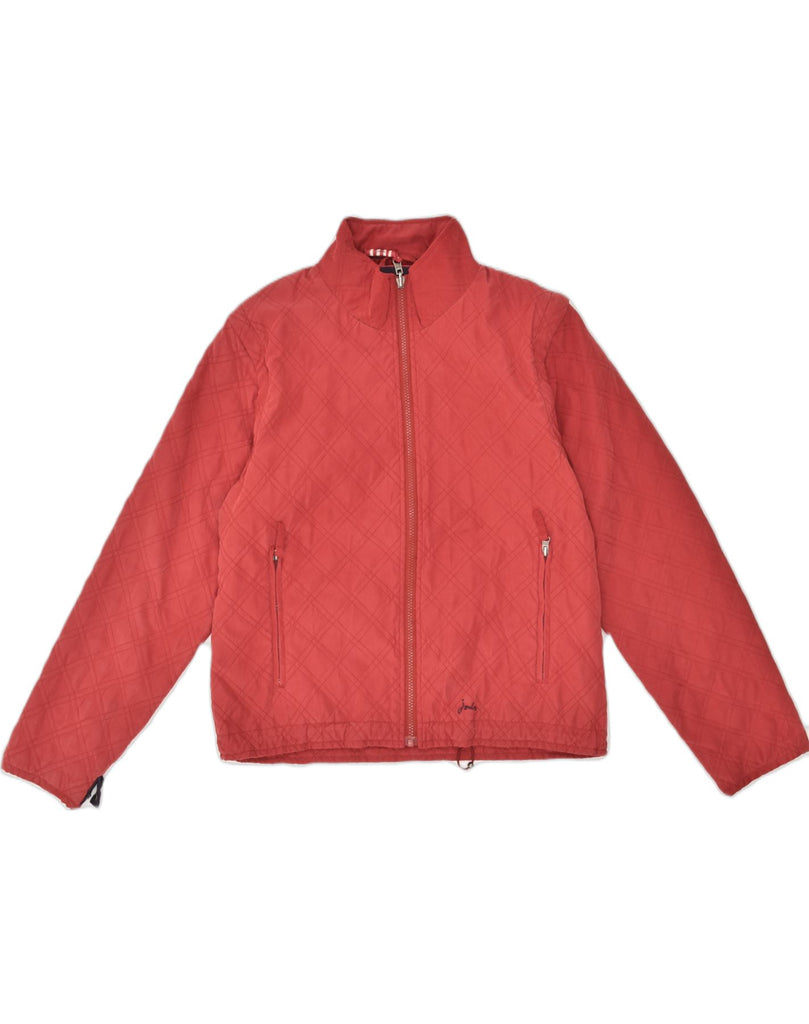 JOULES Womens Bomber Jacket UK 14 Medium Red Polyester | Vintage Joules | Thrift | Second-Hand Joules | Used Clothing | Messina Hembry 