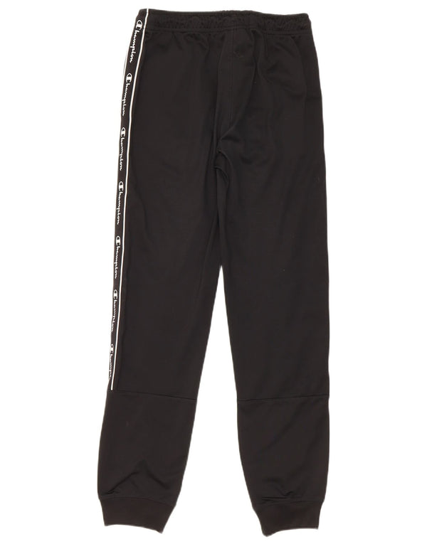 Champion Boys Graphic Tracksuit Trousers Joggers 11-12 Years Large Black