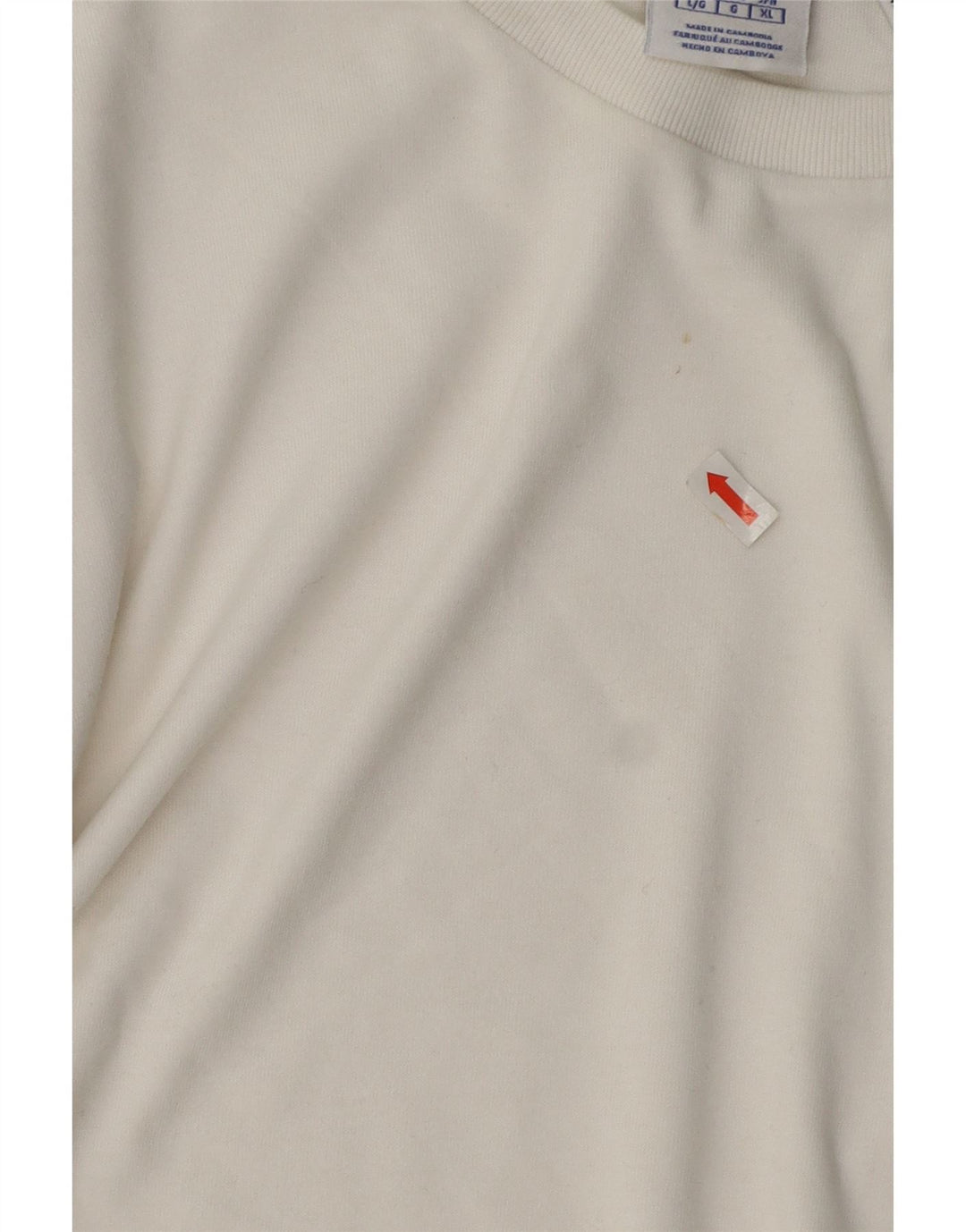 Champion Mens T-Shirt Top Large White Cotton